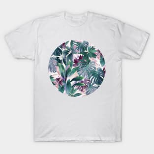 Tropical Emerald Jungle in light cool tones T-Shirt